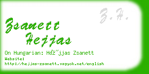zsanett hejjas business card